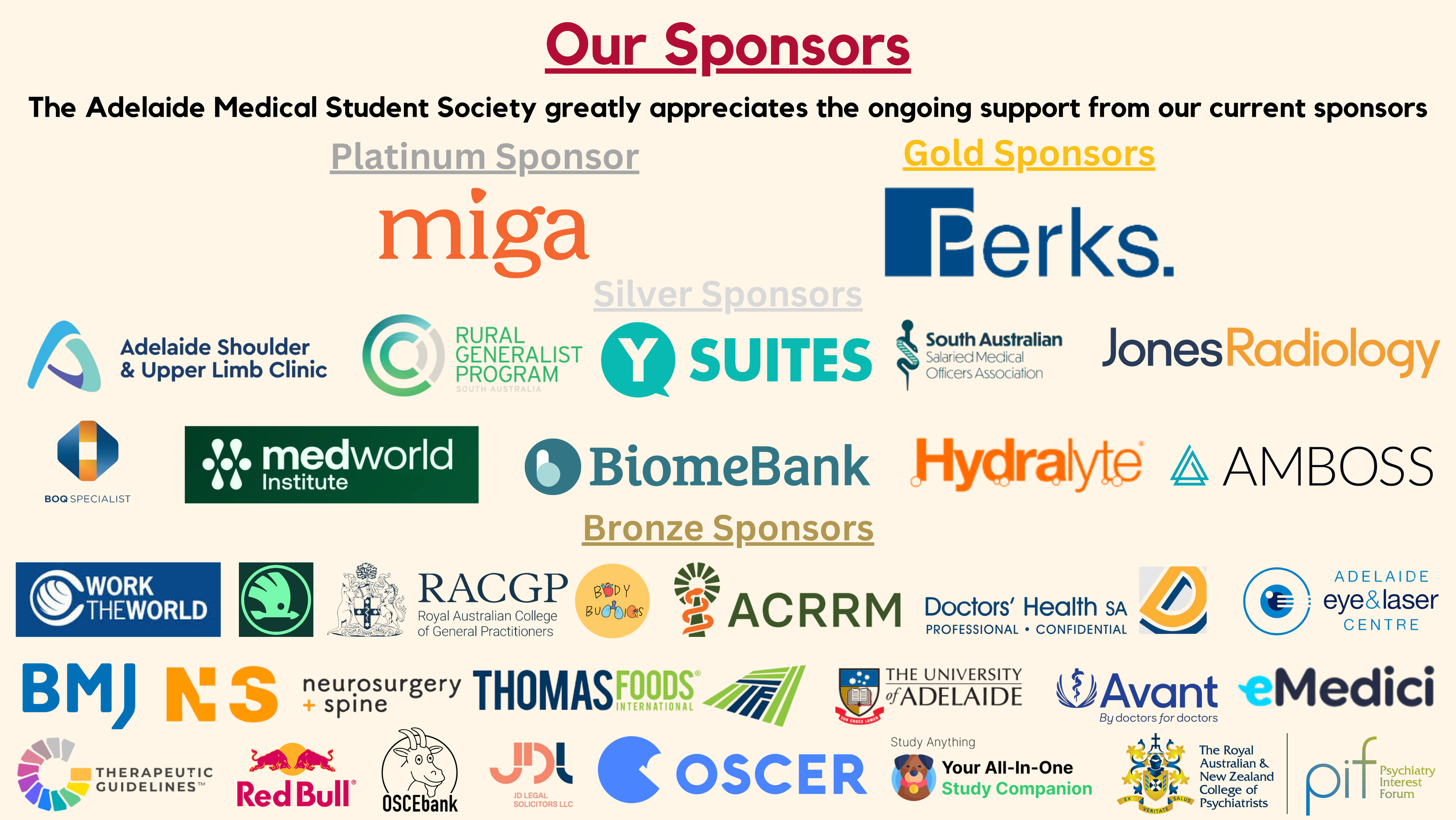 AMSS Sponsors